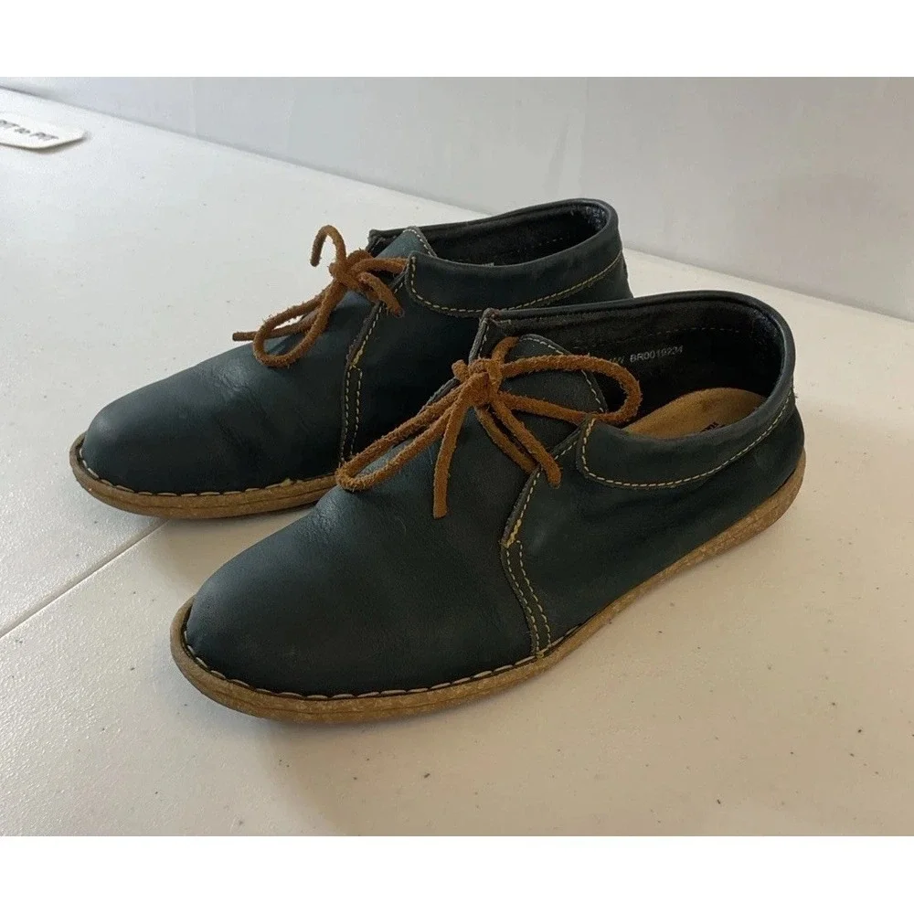 Born Nuala Blue Nubuck Leather‎ Booties Women 9US/40.5 EU Casual Comfy